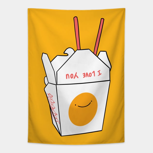 Chinese takeout box Tapestry by crankycranium