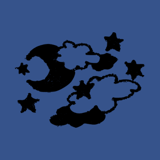 Cloudy night sky T-Shirt