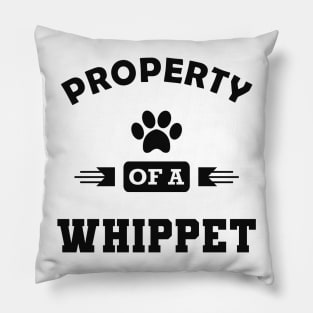 Whippet Dog - Property of a whippet Pillow