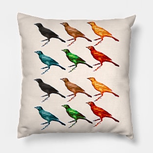 Colorful Birds Pillow