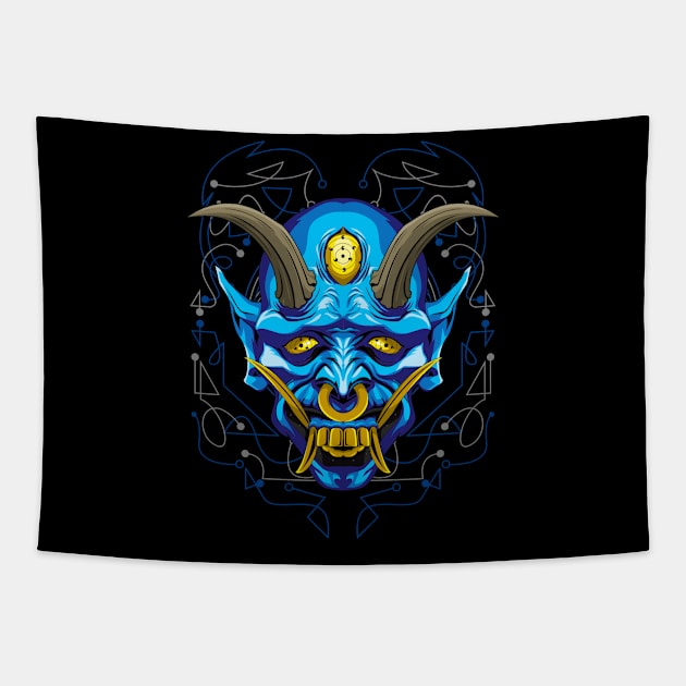 oni mask Tapestry by SHINIGAMII