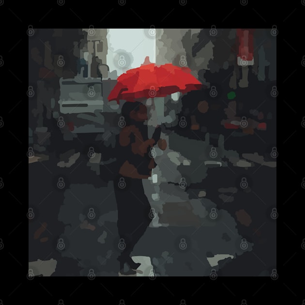 Rain in the city l by Artprintzilla