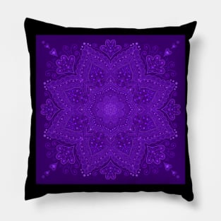 Purple Fantasy Mandala Pillow