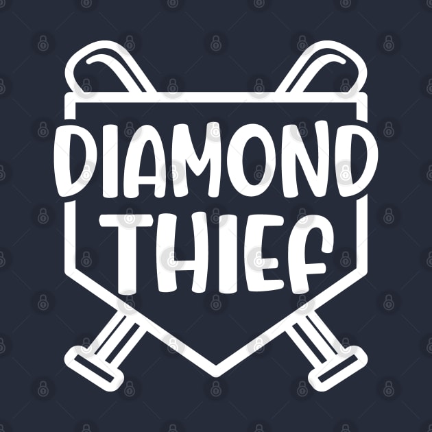 Diamond Thief Baseball Softball Funny by GlimmerDesigns