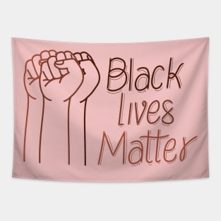 black lives matter with fists Tapestry