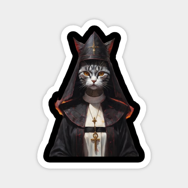 Nun cat design Magnet by nonagobich