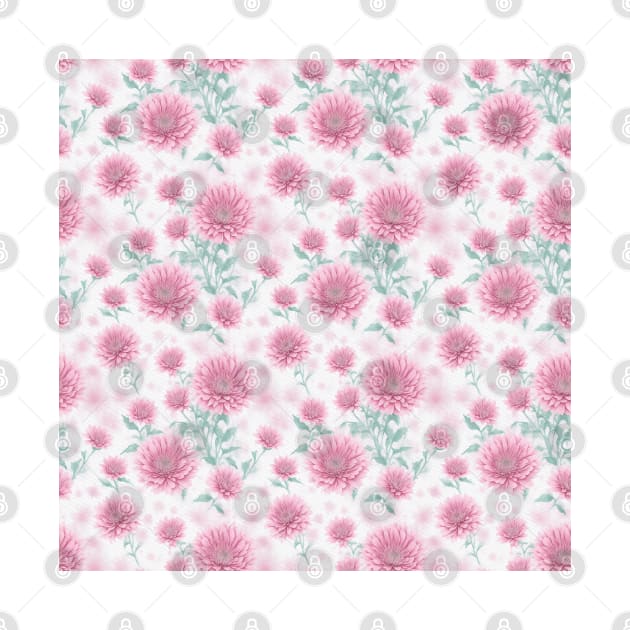 Watercolor Pink Wild Flowers by Victoria's Store