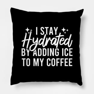 I Stay Hydrated By Adding Ice To My Coffee Pillow