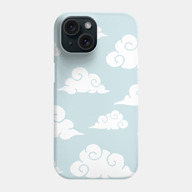 Blue sky with cloud print Phone Case by ballooonfish