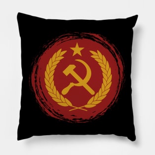 Hammer and Sickle - Red Communist Emblem Pillow