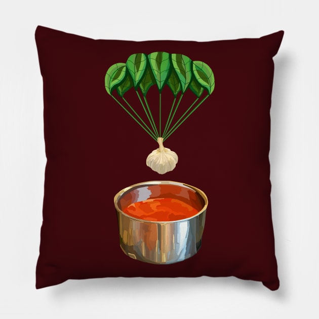 Italian Garlic Basil Tomato Sauce Pillow by Art by Deborah Camp