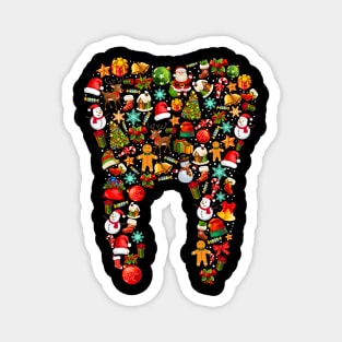 Dental Christmas Tooth Dentist Merry Christmas Gift Magnet