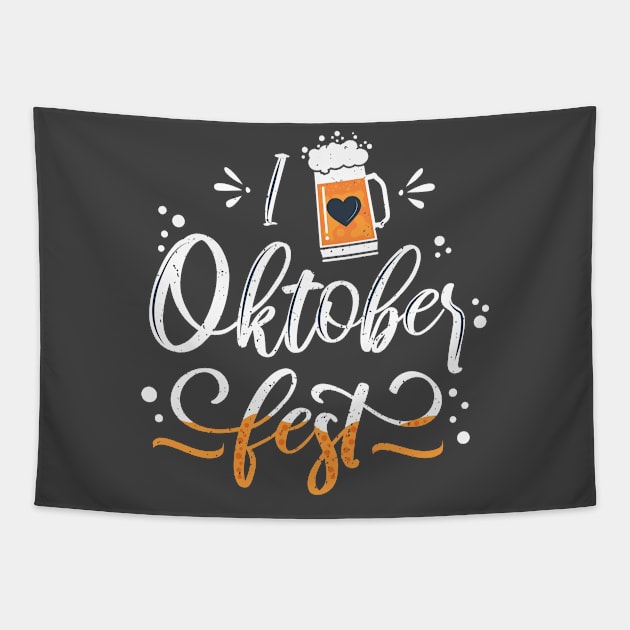 I Love Oktoberfest Tapestry by MimicGaming