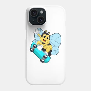 Bee as Skater with Skateboard Phone Case