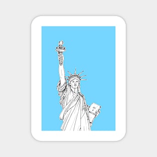 Statue of Liberty ( pale blue version ) Magnet