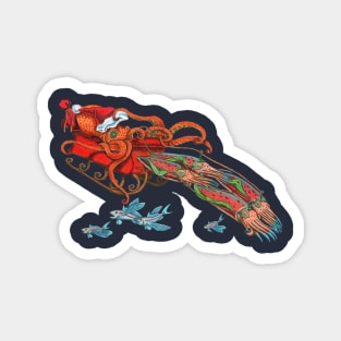 Octopus Santa Magnet