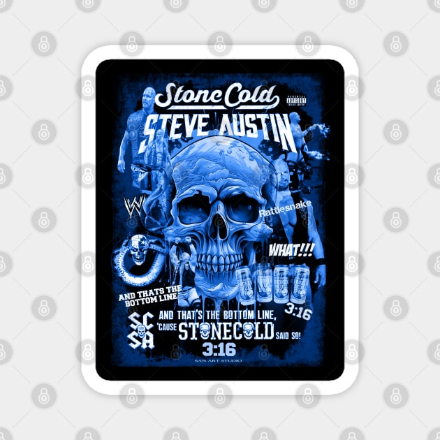 Stone cold artwork sticker Magnet by SAN ART STUDIO 