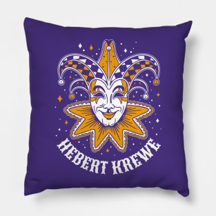 Hebert Krewe Colorful Mardi Gras Pillow