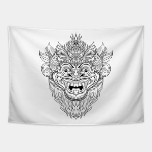 Barong mask illustration Tapestry