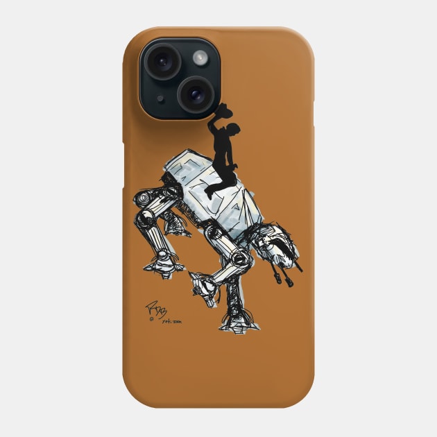 Planet Høth Let 'er BUCK! (prairie blackout) Phone Case by Yeti Ink ~ Yeti307