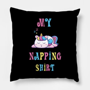 napping shirt for girls wtih cute sleeping unicorn Pillow