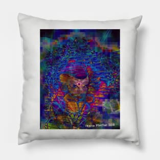 Abstract Alien Graffiti Design Pillow