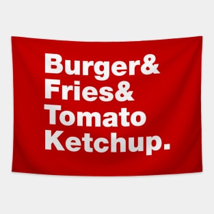 Burger & Fries & Tomato Ketchup. Tapestry