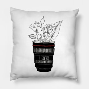 Flowers lens vase Pillow