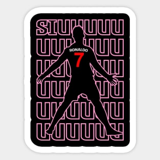 siuuu ronaldo Cristiano CR7 memes MUFC Sticker for Sale by Quote