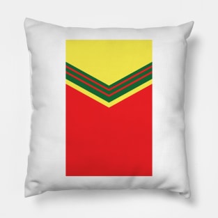 Wales 1976 Retro Admiral Red, Green, Yellow Pillow