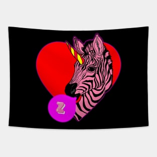 Zebra Bubble Gum Tapestry