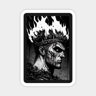 Fierce King of Fire Illustration Magnet