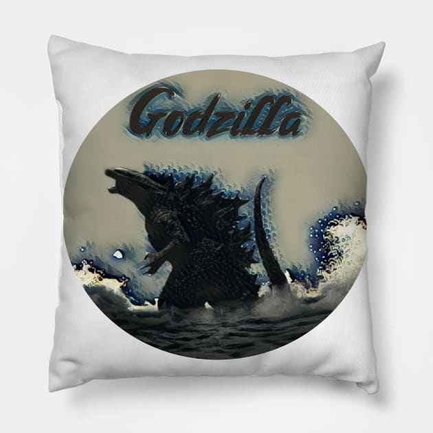 Godzilla - King of Monsters 2019 - Gojira - Kaiju - ゴジラ Pillow by diystore