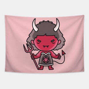 Kawaii Cute Little She Devil Tapestry