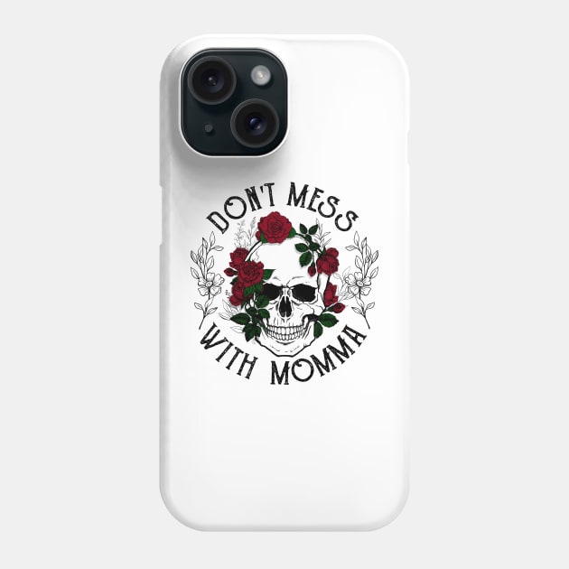 Hot goth skull roses Phone Case by Positively Petal Perfect 