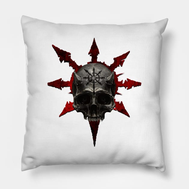 Chaos Skull Pillow by LonelyWinters