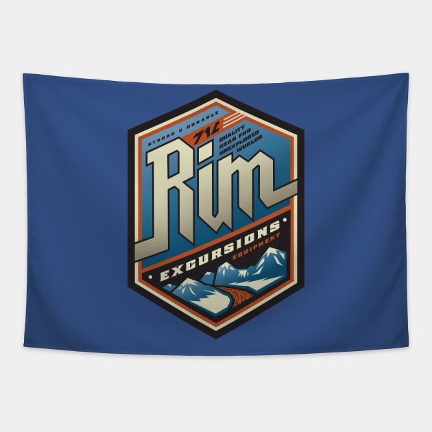 Rim Excursions Tapestry by MindsparkCreative