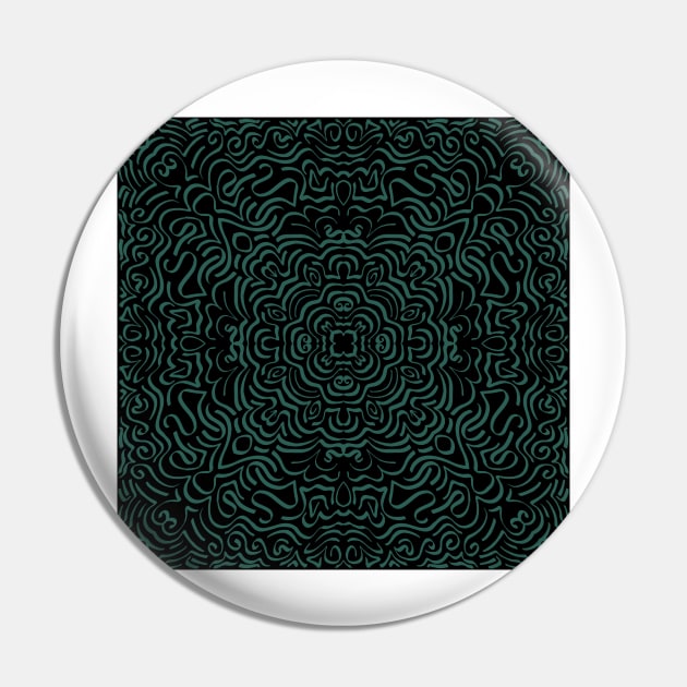 Teal Curves on a Black Background Pin by Minervalus-Art