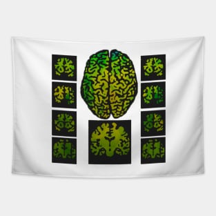 Brain Scanning  Imaging Greeting Card Tapestry