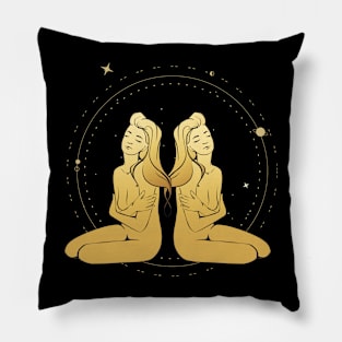 GEMINI zodiac astrology design Pillow