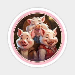 3 Little Pigs Magnet