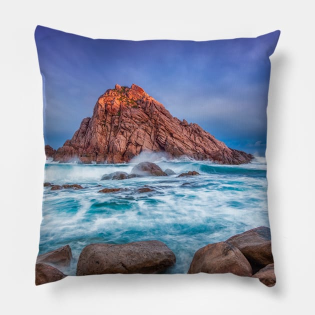 Sugarloaf Rock Sunrise Pillow by paulmp