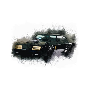 Classic Hot Rod Black Muscle Car Vintage style illustration art for the Road Lovers T-Shirt