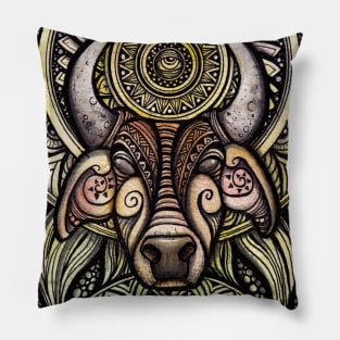 Trippy Mandala Ox Pillow