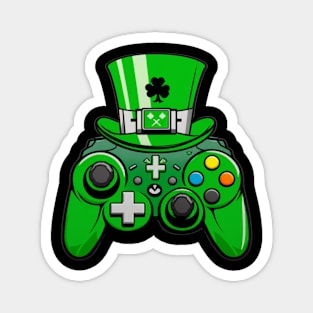 St Patricks Day Gamer Shamrock Video Game controller - st patrick gamer for boys men Magnet