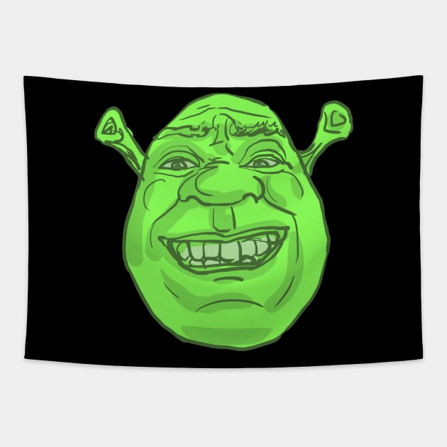 Shrek meme face - Shrek - Tapestry