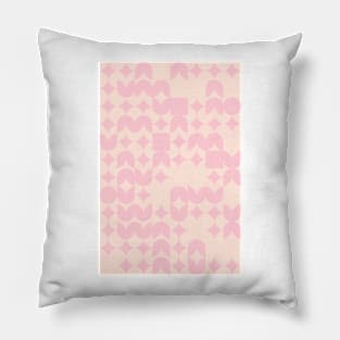 Soft Geometric Pattern - Flowers - Stars #10 Pillow