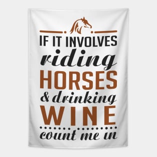 Horses and Wine Tapestry