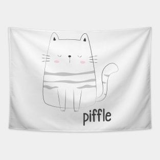 The Cat That Says Piffle, cute dismissive kitty Tapestry