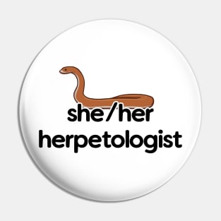 She/Her Herpetologist - Snake Design Pin